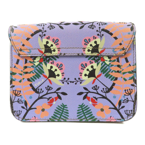 Furla GHW Chain Shoulder Crossbody Bag Calfskin Leather Purple