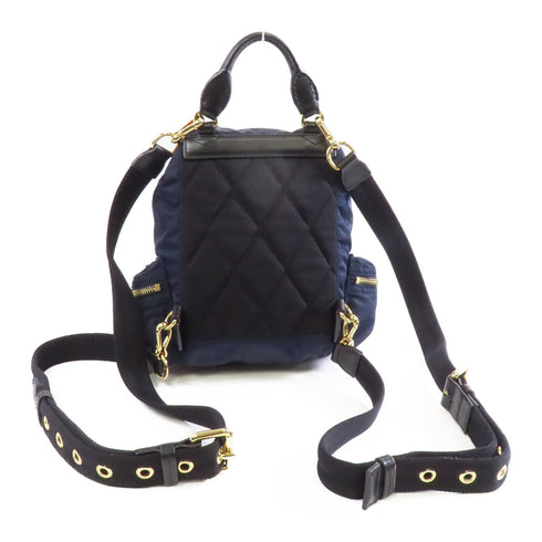 BURBERRY GHW Backpack Rucksack 4075973 Nylon Navy