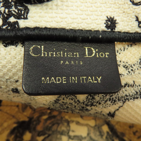 Christian Dior CD Book Tote Bag Canvas Black