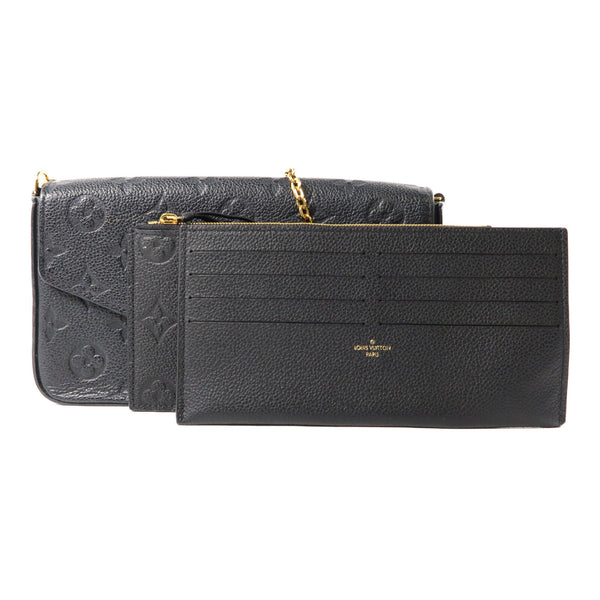 LOUIS VUITTON LV Felicie Pochette Shoulder Bag M82477 Monogram Empreinte Black