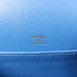 HERMES GHW Mini Roulis Shoulder Bag Evercolor Leather Blue