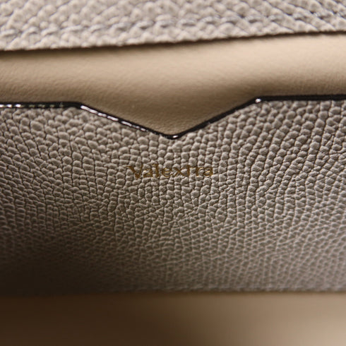 Valextra GHW Iside Top Handle Mini 2 Way Shoulder Bag Calfskin Leather