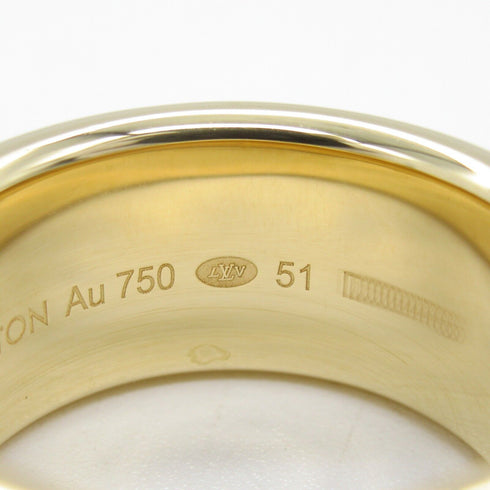 LOUIS VUITTON LV Berg Band Ring 18K Yellow Gold Diamond US#6/JP#11/LV#51
