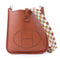 HERMES PHW Mini Evelyne Shoulder Crossbody Bag Clemence Leather Cuivre Brown