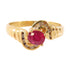 Fine Jewelry Ruby Diamond Ring US#5 18K Yellow Gold