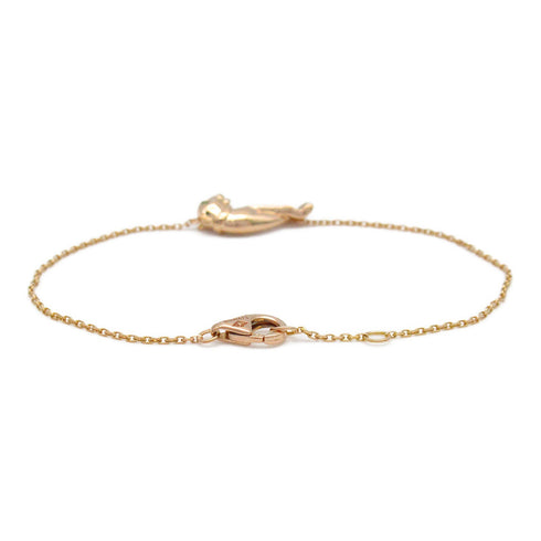 CARTIER Panthere Tsavorite Onyx Bracelet 18K Pink Gold