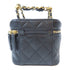 CHANEL Quilted CC GHW Vanity Case 2 Way Chain Shoulder Bag AS3228 Calfskin Black