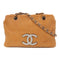 CHANEL CC SHW Chain Shoulder Bag Calfskin Leather Orange