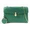 BVLGARI GHW Chain Shoulder Bag 35362 Calfskin Leather Green