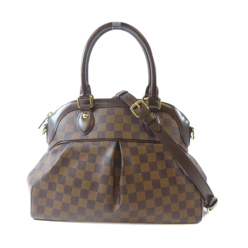 LOUIS VUITTON LV GHW Trevi PM 2 Way Shoulder Handbag N51997 Damier Brown