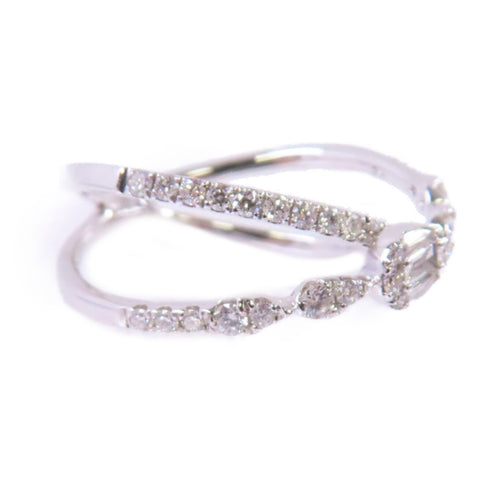 Jewelry 0.07ct/0.35ct Diamond Ring US#5.75 18K Rose Gold