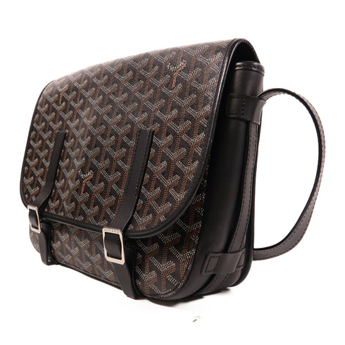 GOYARD SHW 1990-2000 Belvedere Crossbody Shoulder Bag Coated Canvas Black