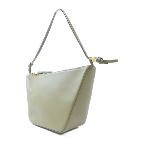 LOEWE GHW Mini Hammock Hobo Shoulder Bag A538G13X01 Calfskin Leather Khaki Green