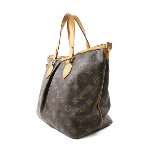 LOUIS VUITTON LV GHW Palermo 2 Way Bag M40145 Monogram Brown v1