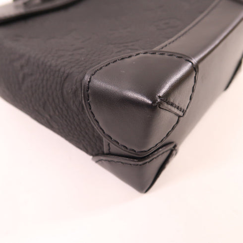 LOUIS VUITTON LV Nano Steamer Shoulder Bag M82772 Monogram Taurillon Black