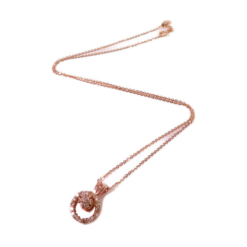 Fine Jewelry 0.50ct Diamond Necklace 18K Rose Gold