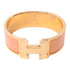 HERMES Clic-Clac H Bracelet Metal Gold Orange