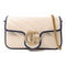 GUCCI GG Marmont Super Mini Chain Shoulder Bag 574969 Calfskin Leather White