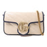 GUCCI GG Marmont Super Mini Chain Shoulder Bag 574969 Calfskin Leather White