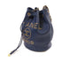 CHANEL Quilted CC GHW Deauville Chain Bucket Shoulder Bag Calfskin Leather Blue