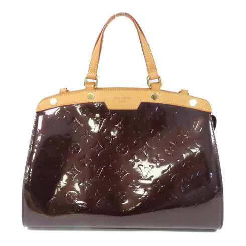 LOUIS VUITTON LV GHW Brea MM Handbag/Tote Bag Monogram Vernis Red