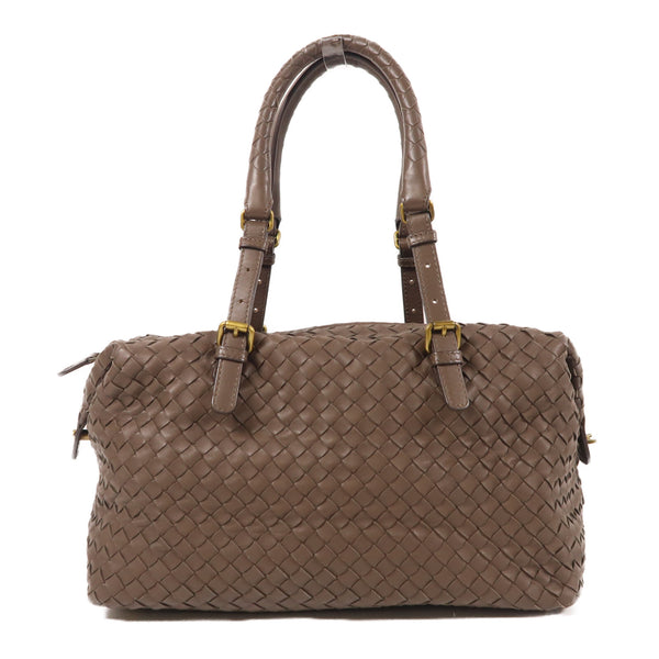 BOTTEGA VENETA BV Shoulder Bag Lambskin Leather Brown