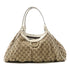 GUCCI GG GHW Abbey Shoulder Bag 189835 Canvas Brown/White