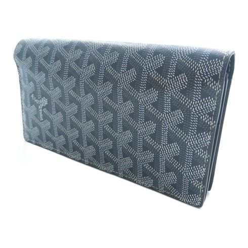 GOYARD Long Wallet Coated Canvas Gray