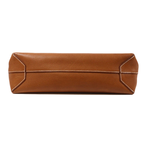 HERMES Cabasellier 31 Shoulder Bag Barenia Leather Brown