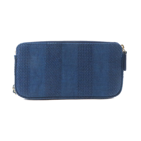 CHANEL CC GHW Chain Shoulder Crossbody Bag Canvas Blue