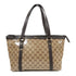 GUCCI GG GHW Shoulder Tote Bag 268640 Coated Canvas Brown