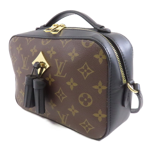 LOUIS VUITTON LV GHW Saintonge 2 Way Shoulder Bag M43555 Monogram Brown Black