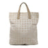 CHANEL CC New Travel Line Tote Bag Handbag Nylon Beige