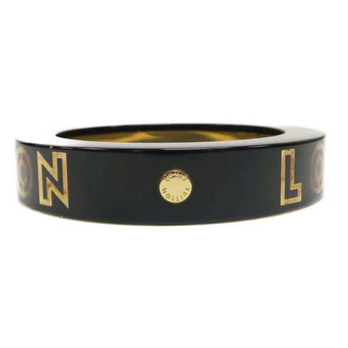 LOUIS VUITTON LV Bangle Bracelet S Ceramic Black/Gold Color