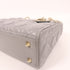 Christian Dior CD GHW Lady Dior 2 Way Shoulder Bag Lambskin Leather Grey