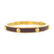 LOUIS VUITTON LV Bangle S Metal Purple Gold Tone Color