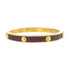 LOUIS VUITTON LV Bangle S Metal Purple Gold Tone Color