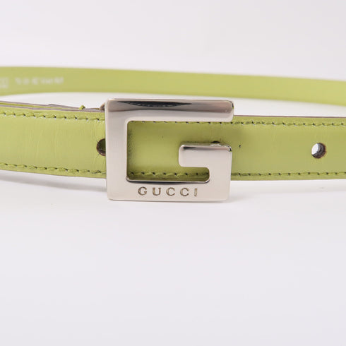 GUCCI GG SHW Belt Leather Green