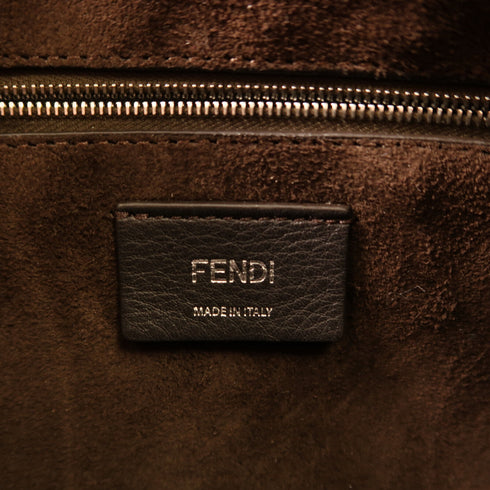FENDI SHW Shoulder Bag Calfskin Leather Black