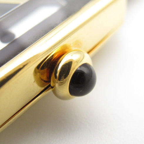 CHANEL CC Premiere L Quartz Watch H0001 Gold Plated Leather Black v2