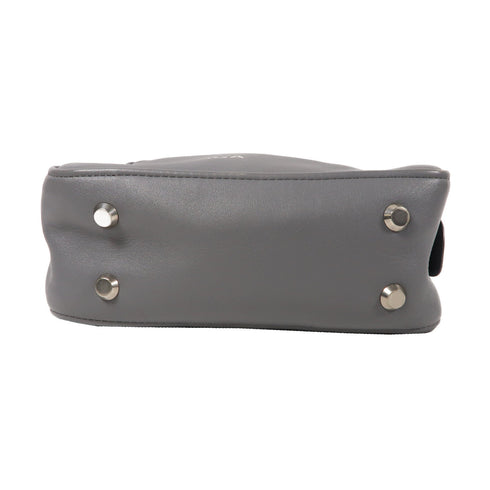 BALENCIAGA SHW Triangle 2 Way Shoulder Bag Handbag 496975 Calfskin Leather Grey