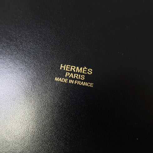 HERMES GHW Farming Cloute Bag Shoulder Bag Box Calf Leather Black