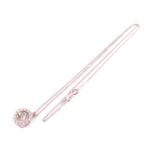 Fine Jewelry 0.11ct/0.18ct Diamond Necklace 18K White Gold