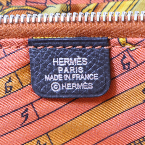 HERMES PHW Silk In Classic Long Wallet Veau Epsom Leather Grey