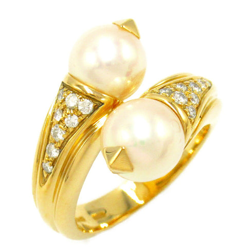 BVLGARI Passo Doppio Ring Diamond Pearl 18KYG Gold US#5.75/BVLGARI#51