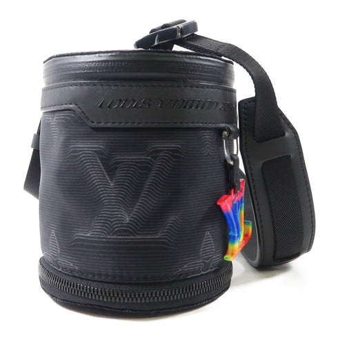 LOUIS VUITTON LV Expandable Polochon Shoulder Bag M45604 Nylon Black