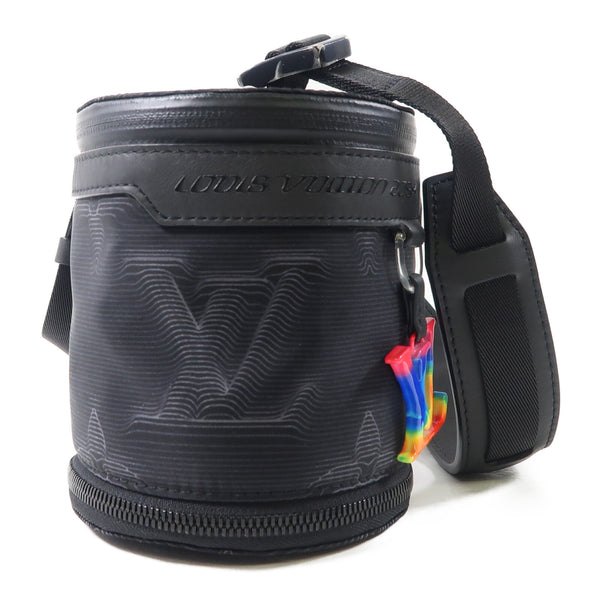 LOUIS VUITTON LV Expandable Polochon Shoulder Bag M45604 Nylon Black