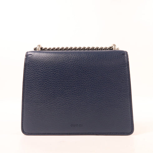GUCCI GG SHW Dionysus Chain Shoulder Bag Calfskin Leather Navy 421970