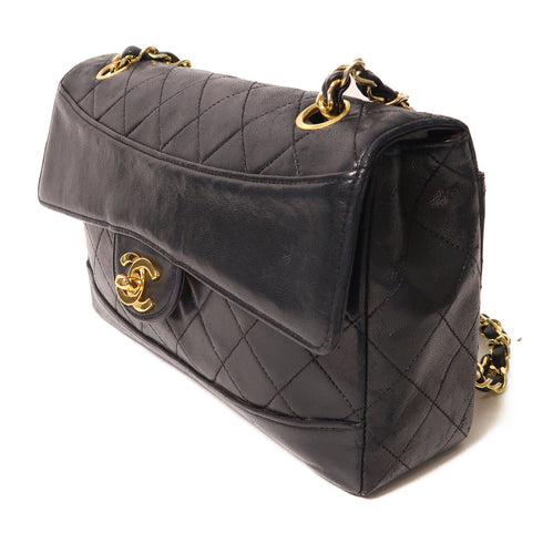 CHANEL CC GHW Chain Shoulder Bag Lambskin Leather Black v3