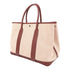 HERMES PHW Garden Party PM Hand Bag/Tote Bag Canvas White/Red